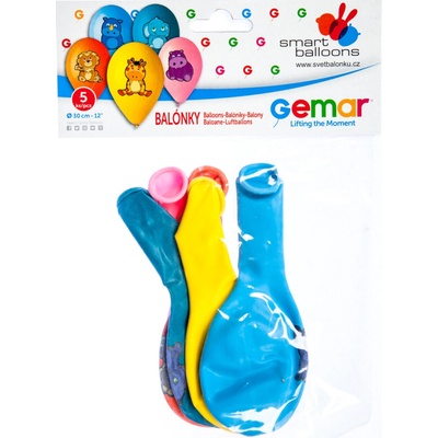 Gemar Balónky nafukovací 30cm potisk ZVÍŘÁTKA set