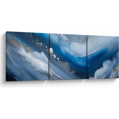 Obraz - Abstrakcia oceánu, trojdielne 120x40 cm