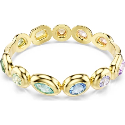 Swarovski Pevný pozlátený náramok s farebnými kryštálmi Gema 5737447 17 cm