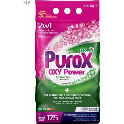 Purox Oxy Power Universal prací prášek 10,5 kg 175 PD