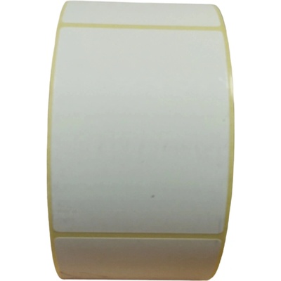 Papierová Etiketa 60 mm x 69,5 mm, Lesklý papier pre atramentové tlačiarne, Biela, Dutinka 76 mm, 1000 ks/kotúč , Permanentné lepidlo, Priemer kotúča 147 mm
