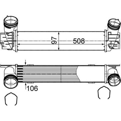 Chladič plniaceho vzduchu MAHLE ORIGINAL CI 491 000S (CI491000S)