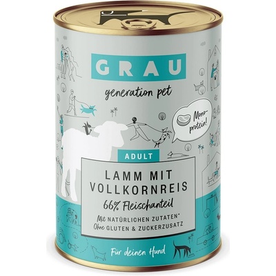 Grau Adult jehněčí s celorzrnnou rýží pro psy 6 x 400 g