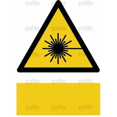 Grafiko | Laserové záření - Text obrázku (tabulka s vlastním textem), Materiál Hliník, Rozměr 297x210mm