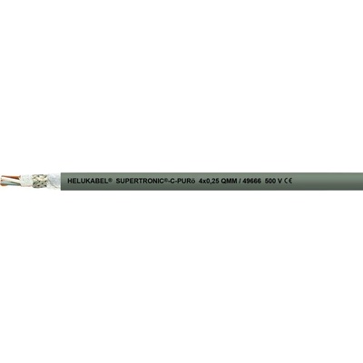 Helu 49656 vedenie ťažnej reťaze S-TRONIC-C-PURö 5 x 0.14 mm² sivá 100 m