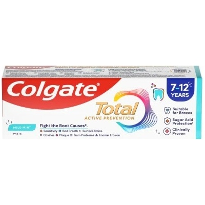 Colgate Total Active Prevention Junior dětská pro děti ve věku 7 -12 let 50 ml – Hledejceny.cz