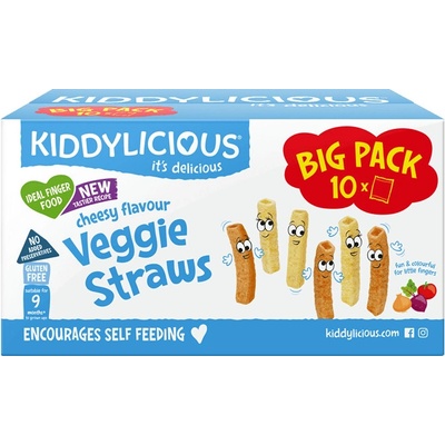 KIDDYLICIOUS Tyčinky zeleninové so sýrovou príchuťou box 10 x 12 g