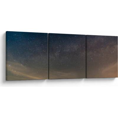Obraz nočnej oblohy, trojdielne 120x40 cm