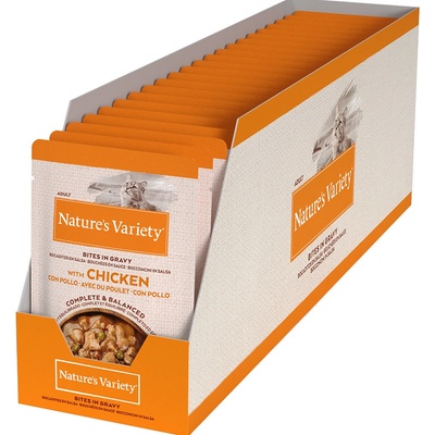 Nature's Variety Bites v omáčce kuřecí 22 x 85 g