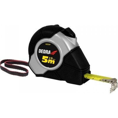 Dedra Metr 5m/19mm, auto-blokáda, magnet, pogumovaný kryt M593P