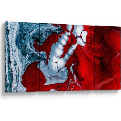 Obraz abstraktních skvrn, Čtyřdílný 160x80 cm