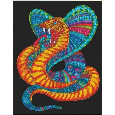 Omalovánky Colorvelvet sametový obrázek kobra