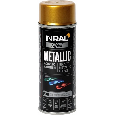 TEGRA INRAL farba v spreji s metalickým efektom 400 ml – zlatá