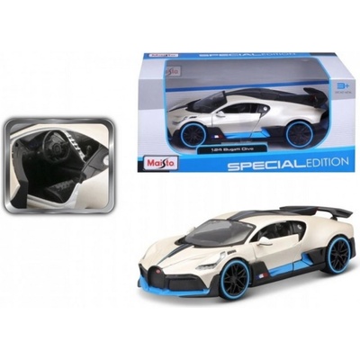 Maisto Bugatti Divo metalíza bílá 1:24