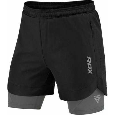 RDX T16 2V1 COMPRESSION MMA shorts Kraťasy na MMA černá