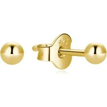 MOISS Minimalistické pozlátené náušnice kôstky E000448 0,3 cm