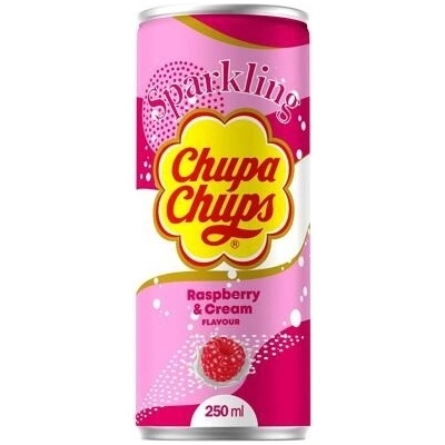 Chupa Chups sycená limonáda s příchutí maliny a smetany 24 x 250 ml