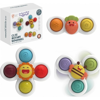 WOOPIE Spinner s prísavkou 3ks Záhrada