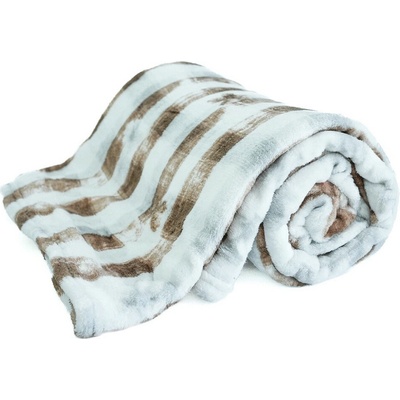 Arome Home Deka 220 GSM Tisk Hnědé káro 150x200