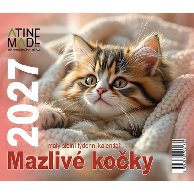 Mazlivé kočky, malý stolní, týdenní, 13 x 15 cm 2027
