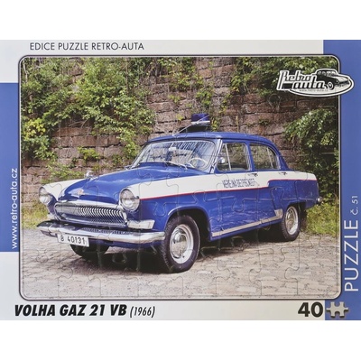 RETRO-AUTA č.51 Volga GAZ 21 VB (1966) 40 dielov