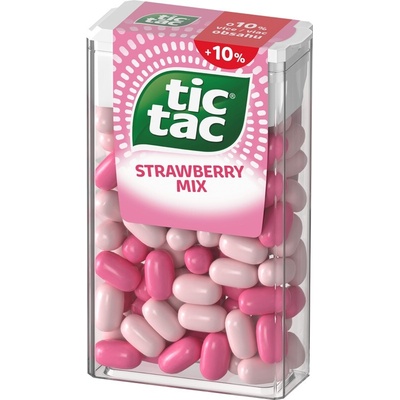 Tic Tac Strawberry Mix bonbóny s jahodovou příchutí 54 g
