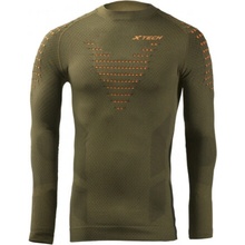 X Tech funkční triko Maglia Tactical dlouhý rukáv zelená