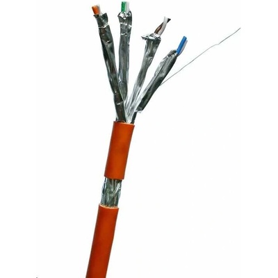 Datacom 12161 S/FTP, drát, CAT7, LSOH, 100m, oranžový