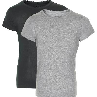 Minymo triko s krátkým rukávem 2ks anthacite black
