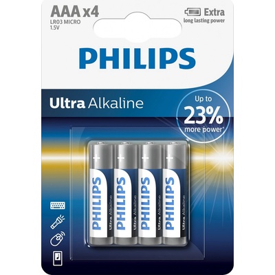 Philips Ultra Alkaline AAA 4ks LR03E4B/10 – Hledejceny.cz