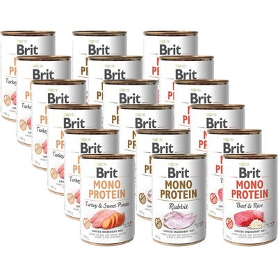 Brit Adult Mono Protein Mix příchutí 18 x 400 g