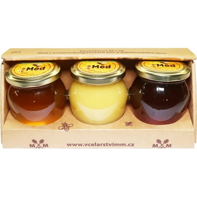 Včelařství M+M Tři druhy medu 3 x 250 g