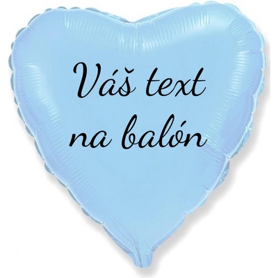 Personal Godan Fóliový balón s textem Světle modré srdce 45 cm
