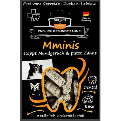 Q Chefs zdravé žvýkání Dentální tyčinky pro malé psy Mminis Q Chefs 75 g