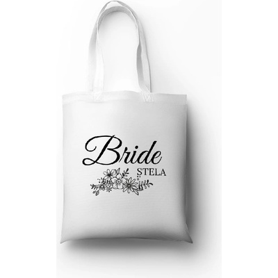 Personal plátěná taška s potiskem Bride Bílá
