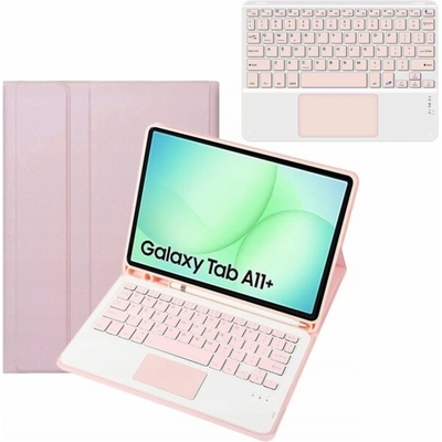 4kom.pl Pouzdro s Bluetooth klávesnicí pro Samsung Galaxy Tab A11+ Plus růžové - ochranné se stojánkem CFA9P – Hledejceny.cz