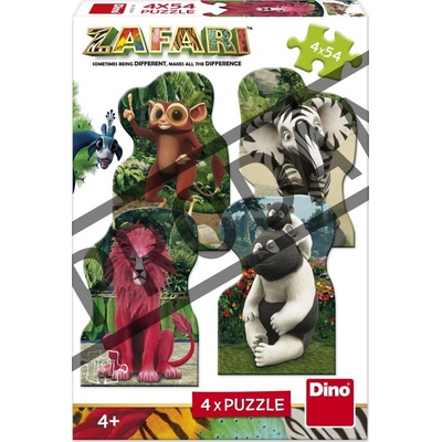 Dino Zafari 4 x 54 dílků