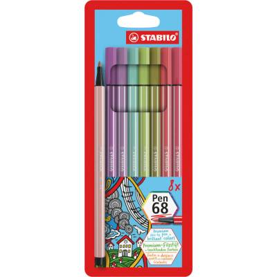 Stabilo Pen 68 8 ks pastel sada