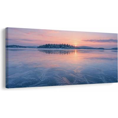 Dovido Obraz ledová hladina v růžovém soumraku - 120x60