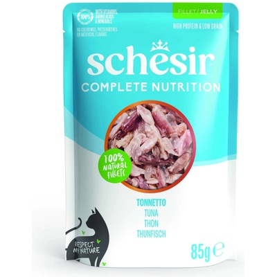Schesir Complete Nutrition filety v želé 6 x kapsičky tuniak s krevetami 85 g