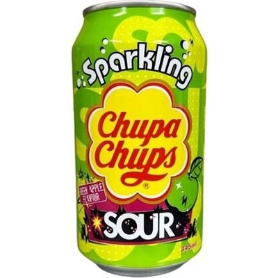 Chupa Chups sycený nápoj s příchutí kyselého zeleného jablka 24 x 345 ml