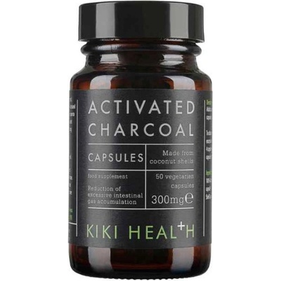 KIKI Health Activated Charcoal 300 mg 50 rostlinných kapslí