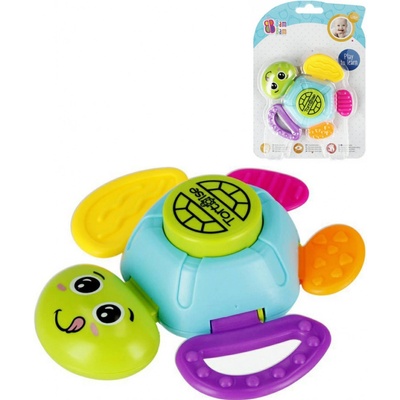 BAM BAM Baby Želva 12cm chrastítko a kousátko plast