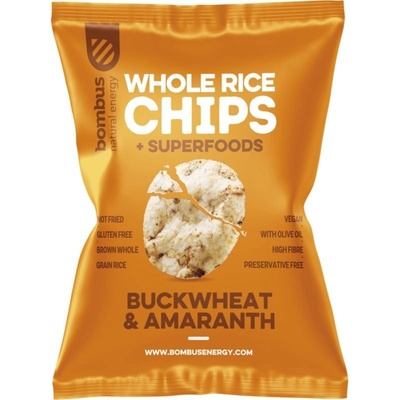 Chipsy rýžové Bombus pohanka+amarant celozrnné 60 g