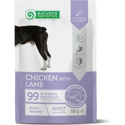 Nature's Protection Adult Multi benefit chicken & lamb 22 x 100 g
