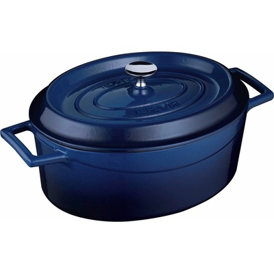 Lava Trendy Series oválný hrnec litinový modrý 3,19 l
