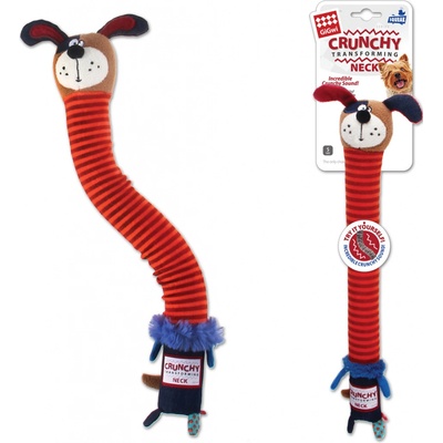 GiGwi Plush Friendz pes křupavý krk S