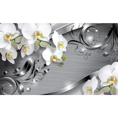 Preinterier FT3049 Fototapeta na stenu Orchidea na sivom pozadí vlies 104cm x 70cm