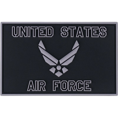 Gumová nášivka 101 Inc United States Air Force - čierna-sivá