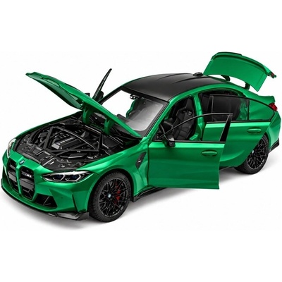 BMW M3 CS LCI kovový model hračka na baterie světla zvuk Zelená 1:24